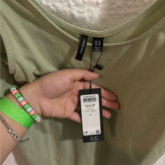 Vero Moda New Green Bodysuit with Ruffles - Picture 4 of 4